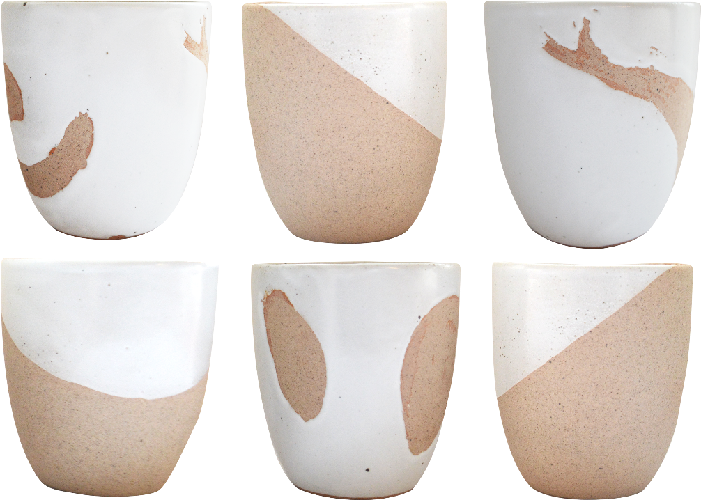 Dipped White Tea Cups Set Of 6 (1199x1199), Png Download