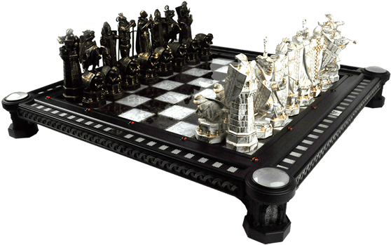 Harry Potter Chess Set Transparent Background - Harry Potter Deluxe Chess Set (600x600), Png Download