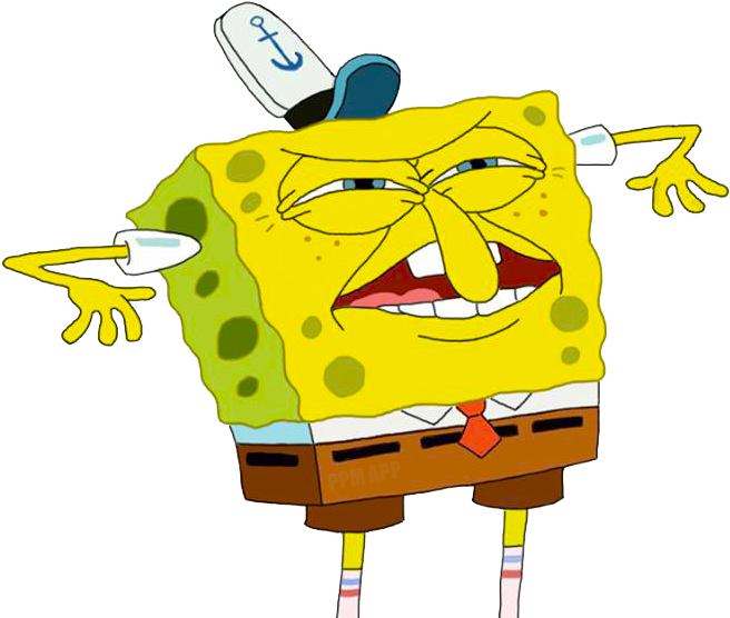 Bob Esponja Cara Pez (682x591), Png Download