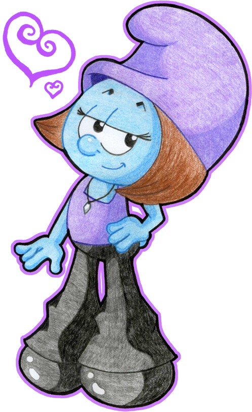 Lavender Smurfling By Kiss The Iconist-d4gvgy3 - Cartoon (600x905), Png Download