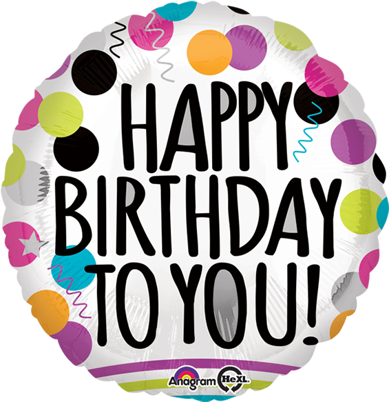 Globo Black & White Hbd (600x600), Png Download