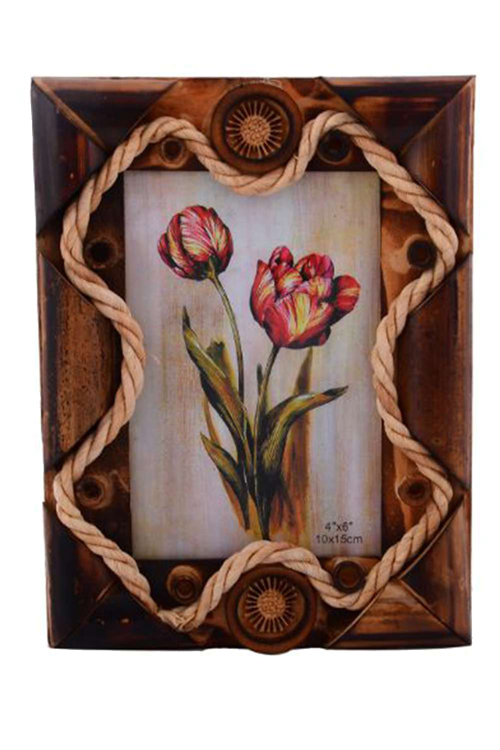 Dark Brown Wooden Frame - Picture Frame (500x750), Png Download