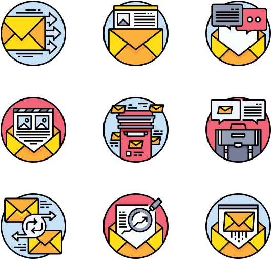 Letter And Mail (600x564), Png Download