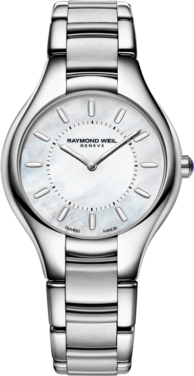 Raymond Weil Noemia Ladies Stainless Steel White - 5132 Sp5 00985 (700x1000), Png Download