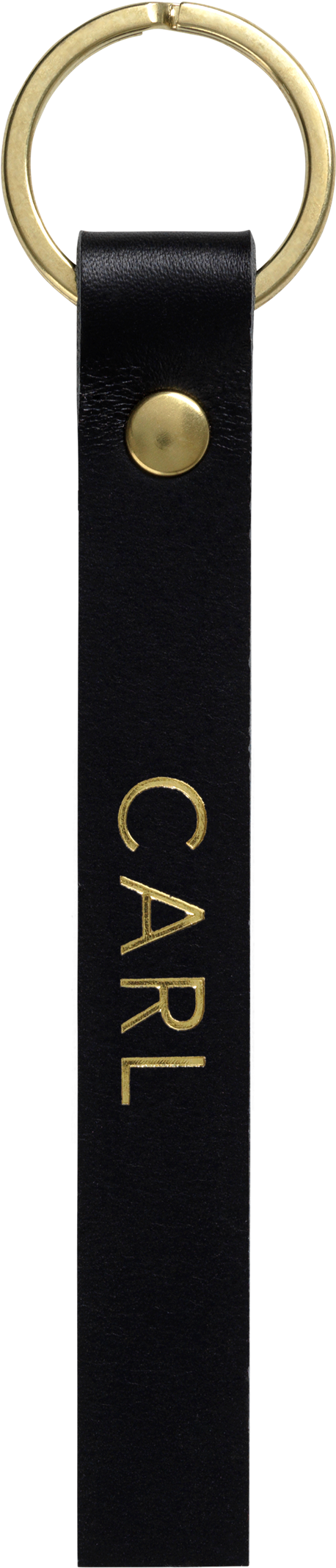 Key Buddy Gold <br /> Black Leather With - Keychain (2000x2666), Png Download