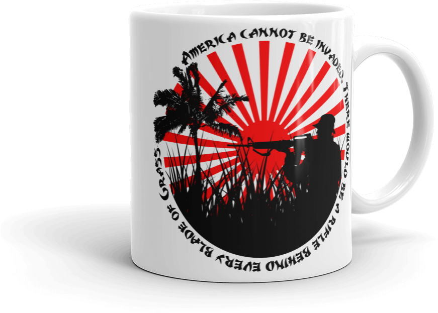 Rifle Behind Every Blade Of Grass - Coffee Cup (1000x1000), Png Download