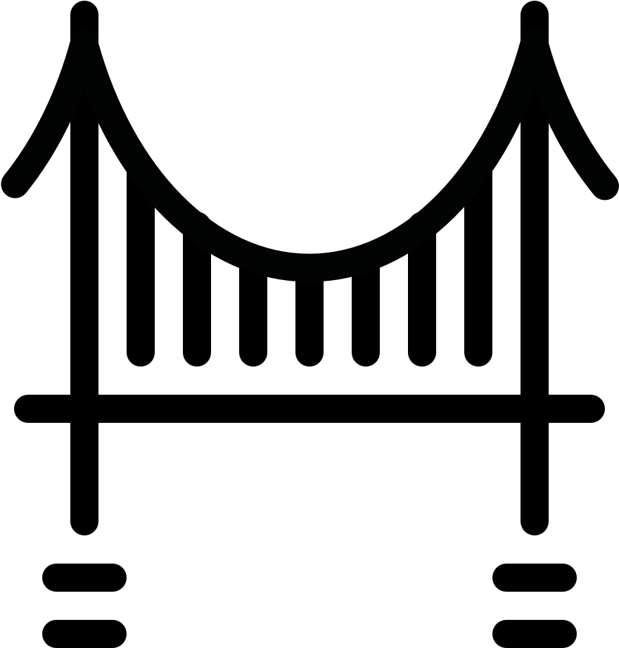 Building Bridge Suspension Building Bridge Suspension - Stock Illustration (960x960), Png Download