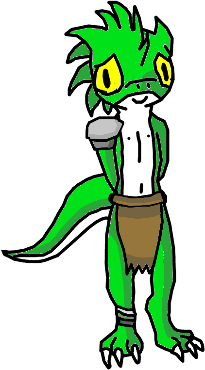 Clawfoot The Mute Lizardman Adventurer Alternative - Cartoon (588x790), Png Download