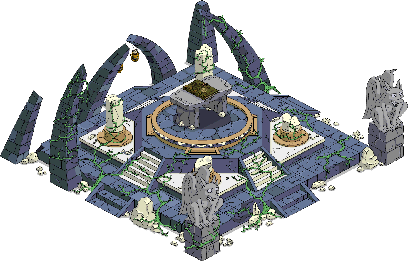 Sepulcher Of Evil - Simpsons Tapped Out Halloween Design (1388x889), Png Download