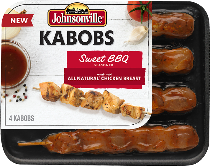 Sweet Bbq Chicken Kabobs W/ Whole Grain Brown Rice - Johnsonville Sausage (800x576), Png Download