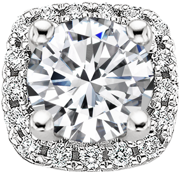 18k White Gold Odessa Diamond Ring 1 5 Ct Tw With Sonora - Earrings Png Brilliant Earth (850x850), Png Download