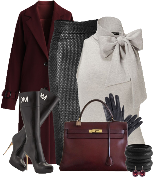 Burgundy Outfit - Formal Wear (600x600), Png Download