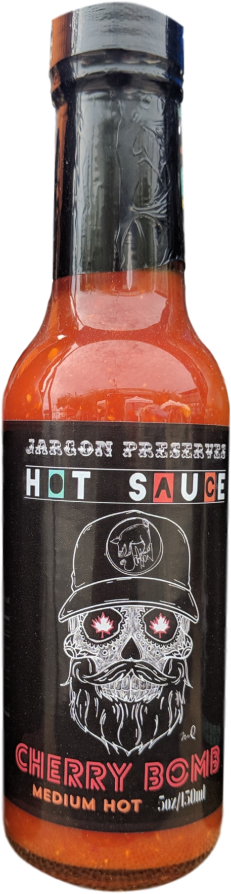 Jargon Preserves Cherry Bomb Hot Sauce - Beer Bottle (1000x1781), Png Download