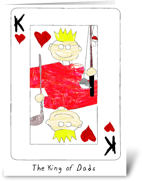 King Of Dads Greeting Card - Illustration (700x792), Png Download
