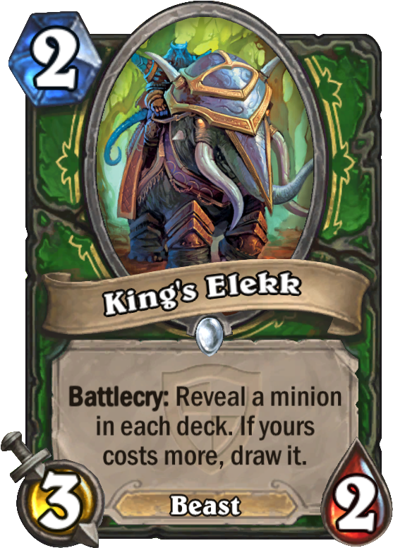 King's Elekk Card - Big Bad Wolf Hearthstone (567x811), Png Download