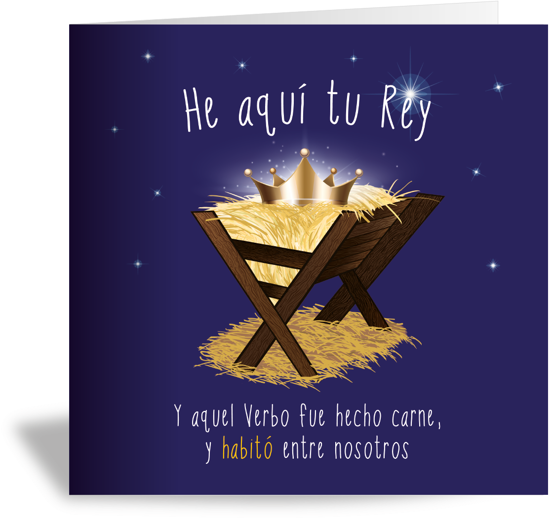 Spanish Christian Cards - Behold Your King (1182x1182), Png Download