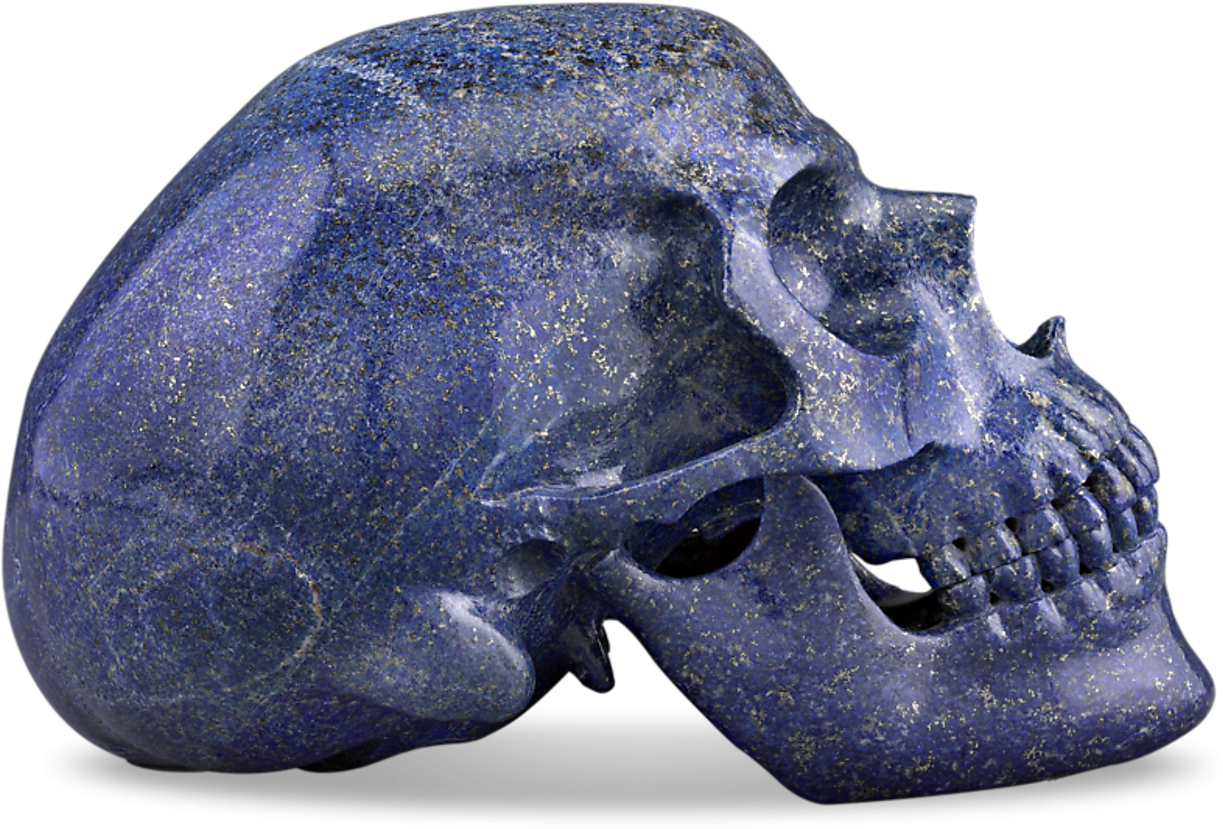 Lapis Lazuli Skull By Andreas Von Zadora-gerlof - Skull (1351x1080), Png Download