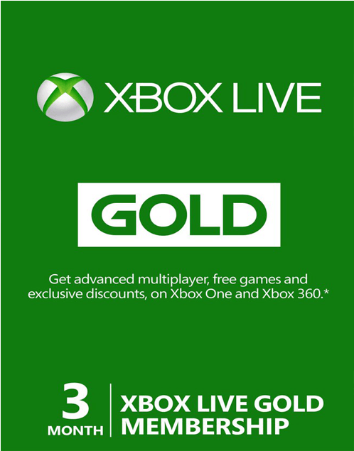 Xbox Live Gold 3 Months - Xbox Live 12 Month (552x700), Png Download