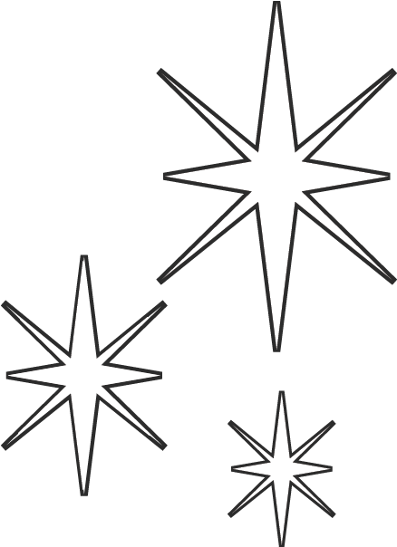 3starsright - Clean Stars Png (500x647), Png Download