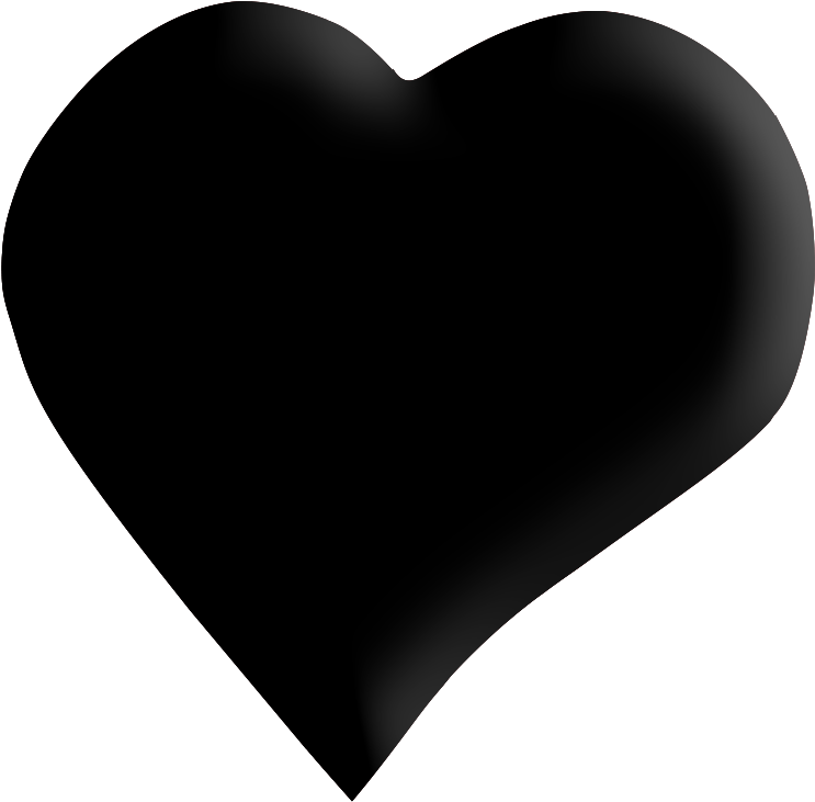 Black Heart Png Clipart - Heart (1070x882), Png Download