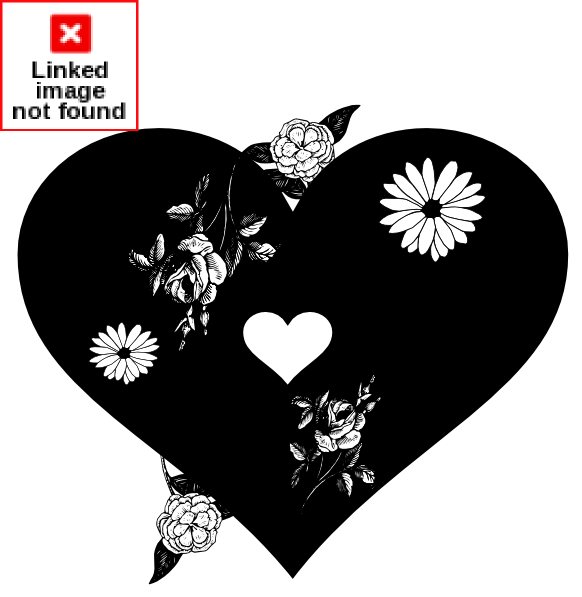 Black Heart Clip Art - Illustration (582x597), Png Download