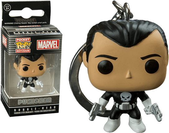 The Punisher Pocket Pop Vinyl Keychain - Pop Punisher (600x600), Png Download
