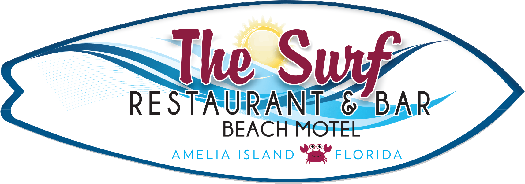 The Surf Restaurant & Bar Beach Motel - Electric Blue (1758x643), Png Download
