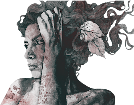 Click And Drag To Re-position The Image, If Desired - Mujer Rota Dibujo (452x700), Png Download