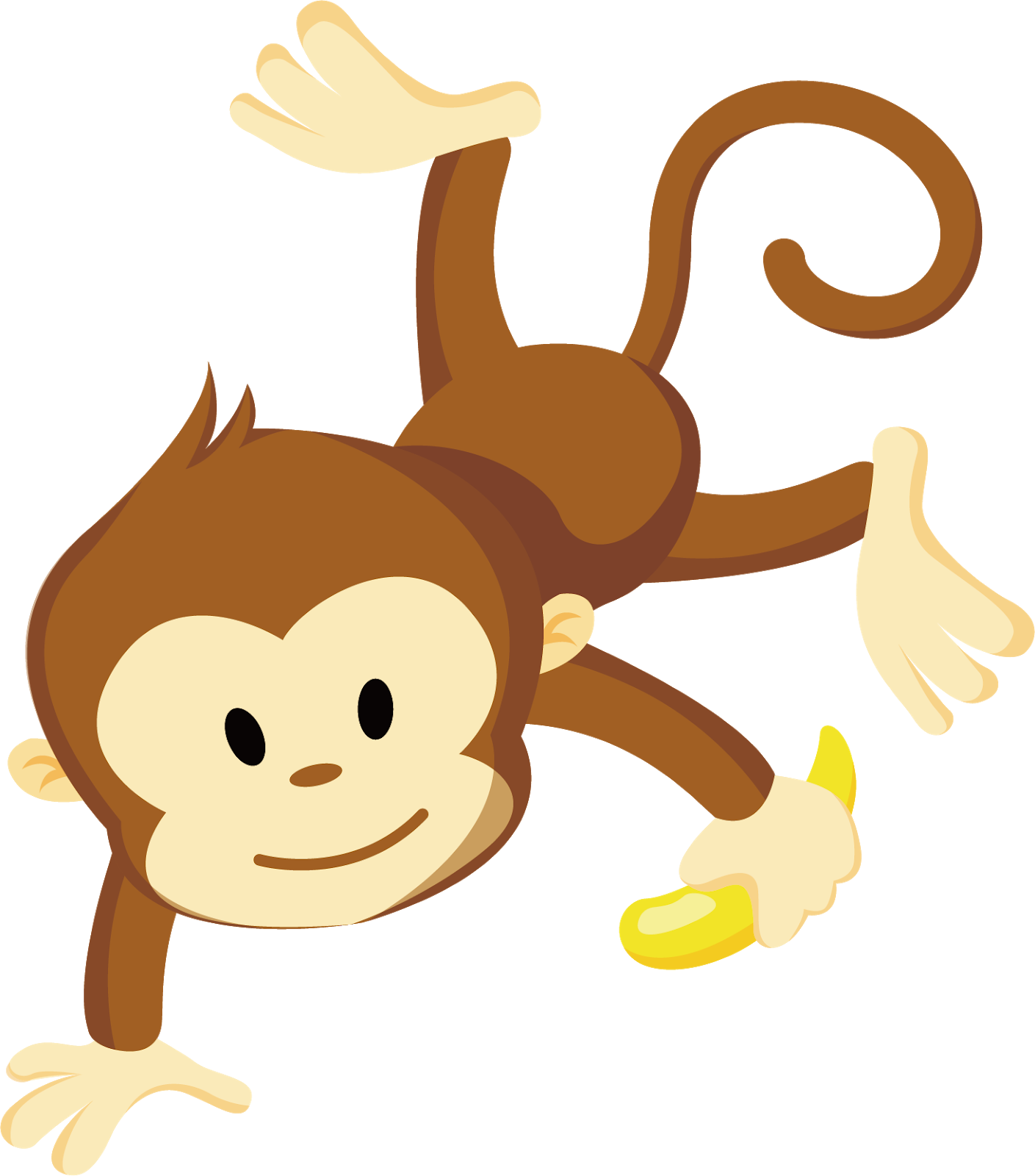 Download Chimpanzee Cartoon Clip Art - Monkey With Bananas Clipart PNG  Image with No Background 