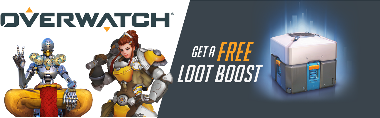 Get A Free Loot Box - Kellogs Overwatch (1440x401), Png Download