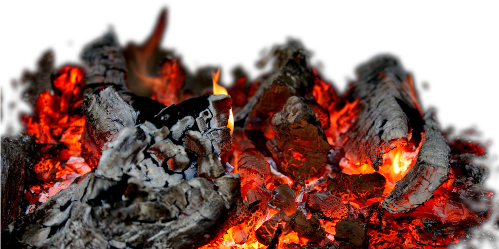 Fire Ash Png - Burning Charcoal Png (1024x636), Png Download