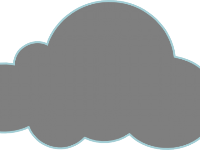 Clouds Clipart Light Grey - Gray Cloud Transparent (640x480), Png Download