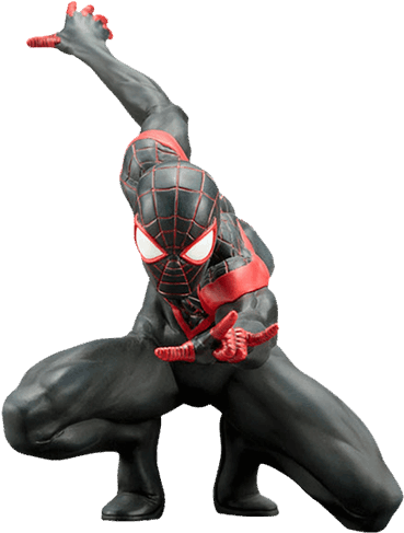 1 Of - Miles Morales Spider Man Figure (600x600), Png Download