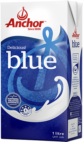 Anchor Uht Milk Blue Full Cream - Anchor Milk Blue Top (750x573), Png Download