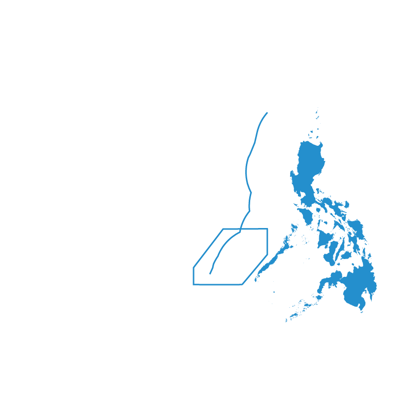 China - Map Of The Philippines Gray (800x800), Png Download