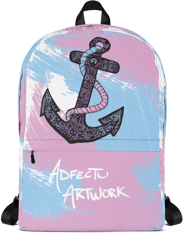 Anchor Backpack - Pastel Blue Backpack (1000x1000), Png Download