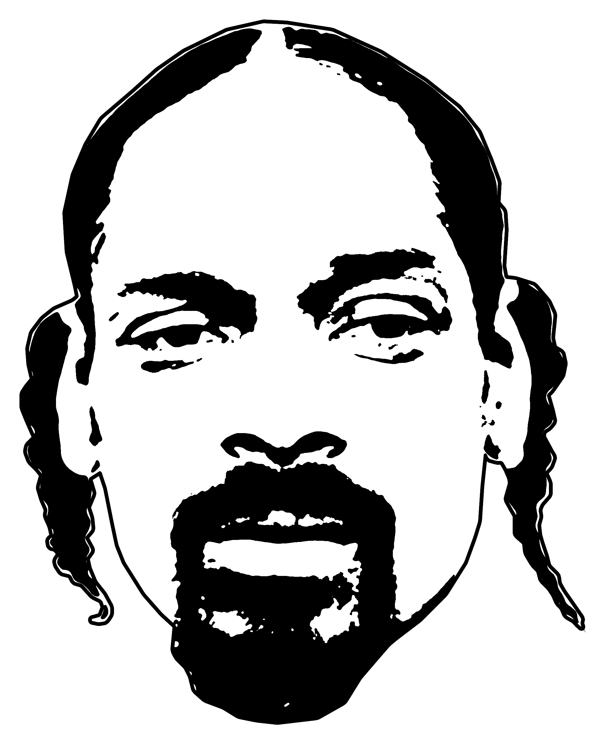 Snoop Dogg Face Png - Snoop Dogg Silhouette (2400x3200), Png Download