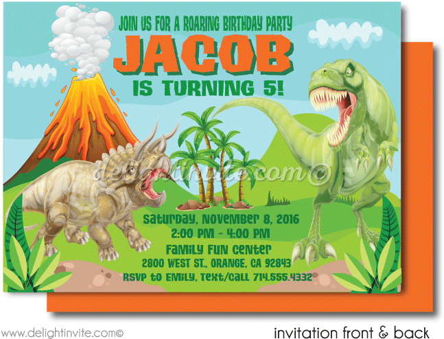 Good Dinosaur Birthday Party Invitations 96 With Additional - Dinosaurs Rex Invitations (656x530), Png Download