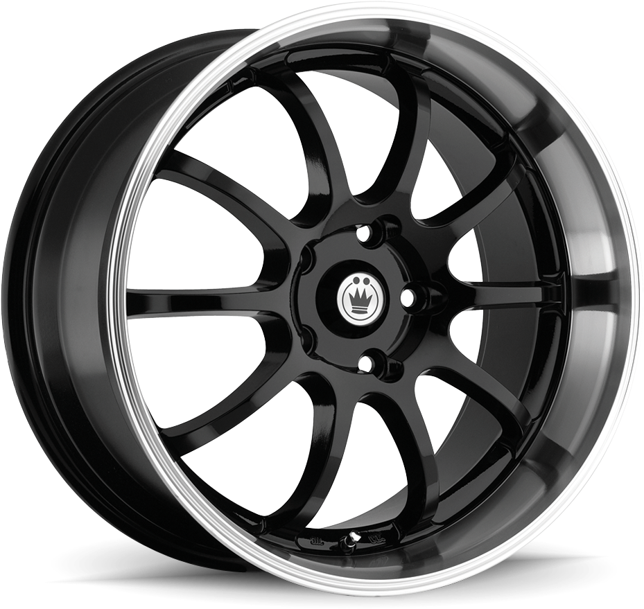 Gloss Black W/ Machined Lip - Msw 24 Matt Black 17 (1000x1000), Png Download