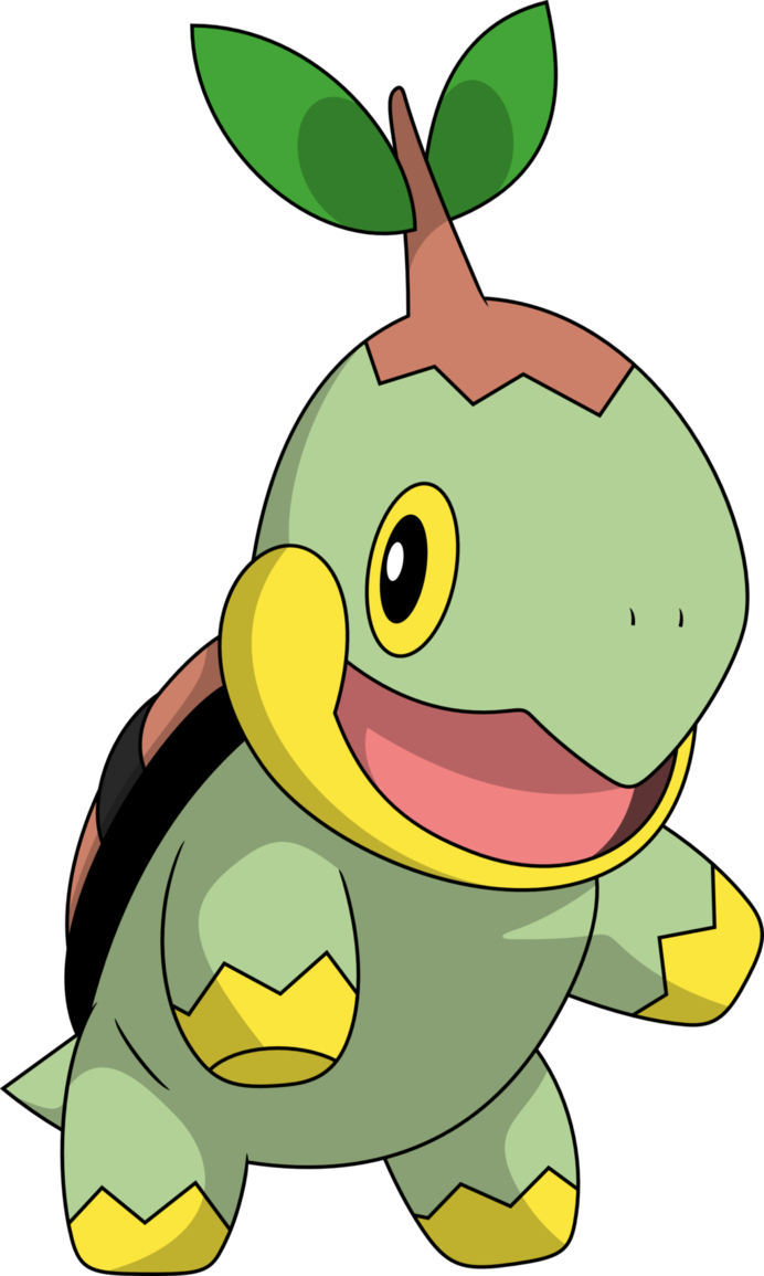 Turtwig Wallpaper - Pokemon Chimchar Piplup And Turtwig (692x1155), Png Download