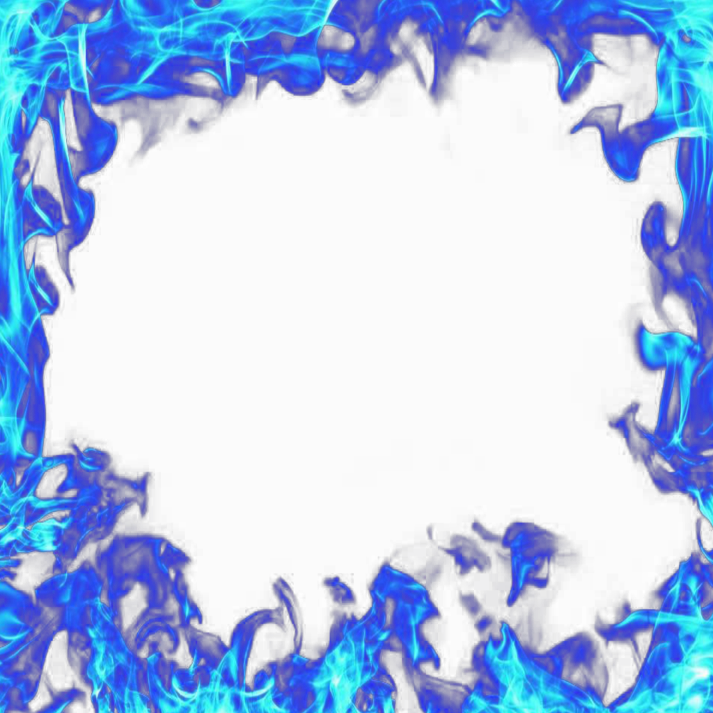 Mq Blue Smoke Fire Frames Border Borders - Art (1024x1024), Png Download