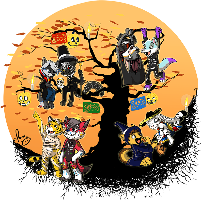 The Halloween Tree - Ray Bradbury Halloween Tree Illustrations (800x853), Png Download