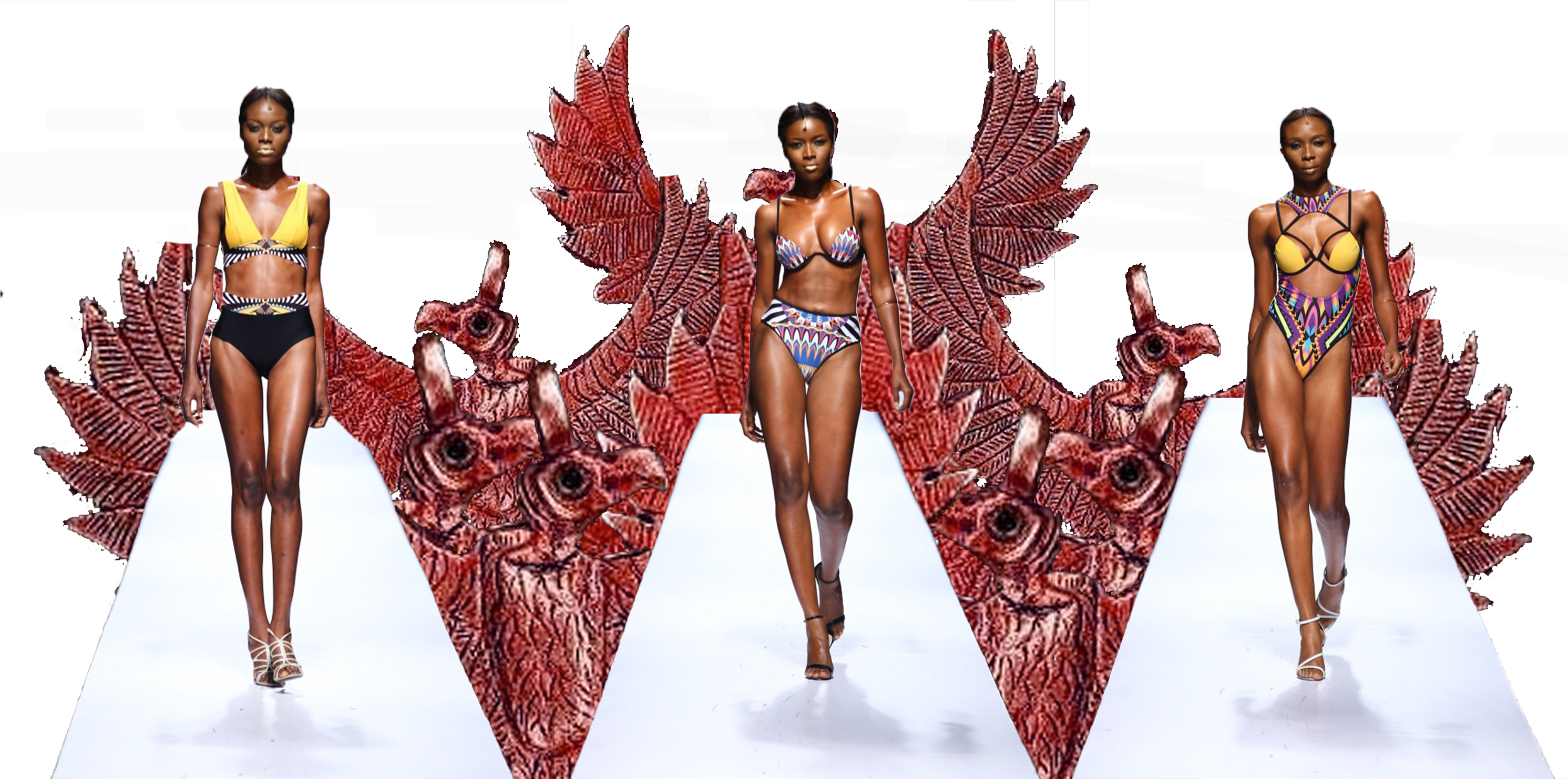 Andrea Iyamah - Fashion Show (2983x1483), Png Download