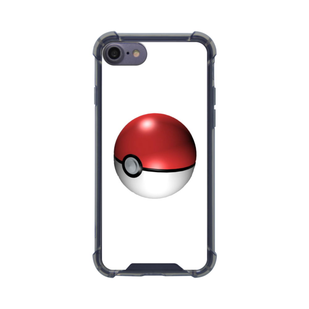 Pokemon Go Ball Iphone 8 Black Clear Case - Smartphone (1000x1000), Png Download