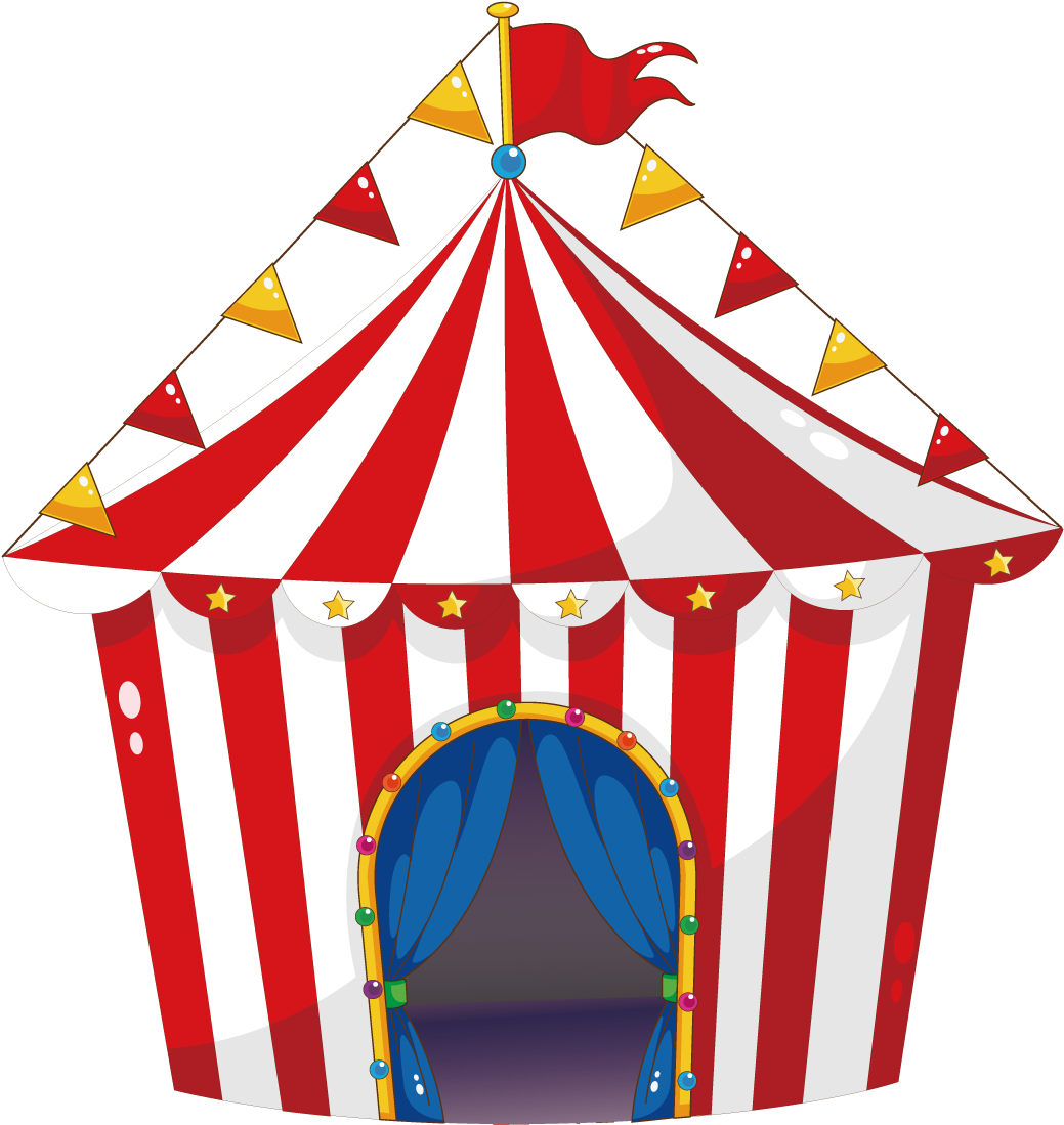 Tent Circus Carnival Illustration - Transparent Circus Tent Vector
