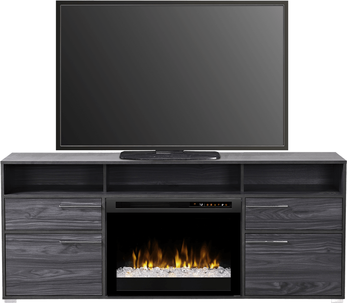Dimplex Sander Electric Fireplace Tv Stand Sylvane - Fireplace (1200x1200), Png Download