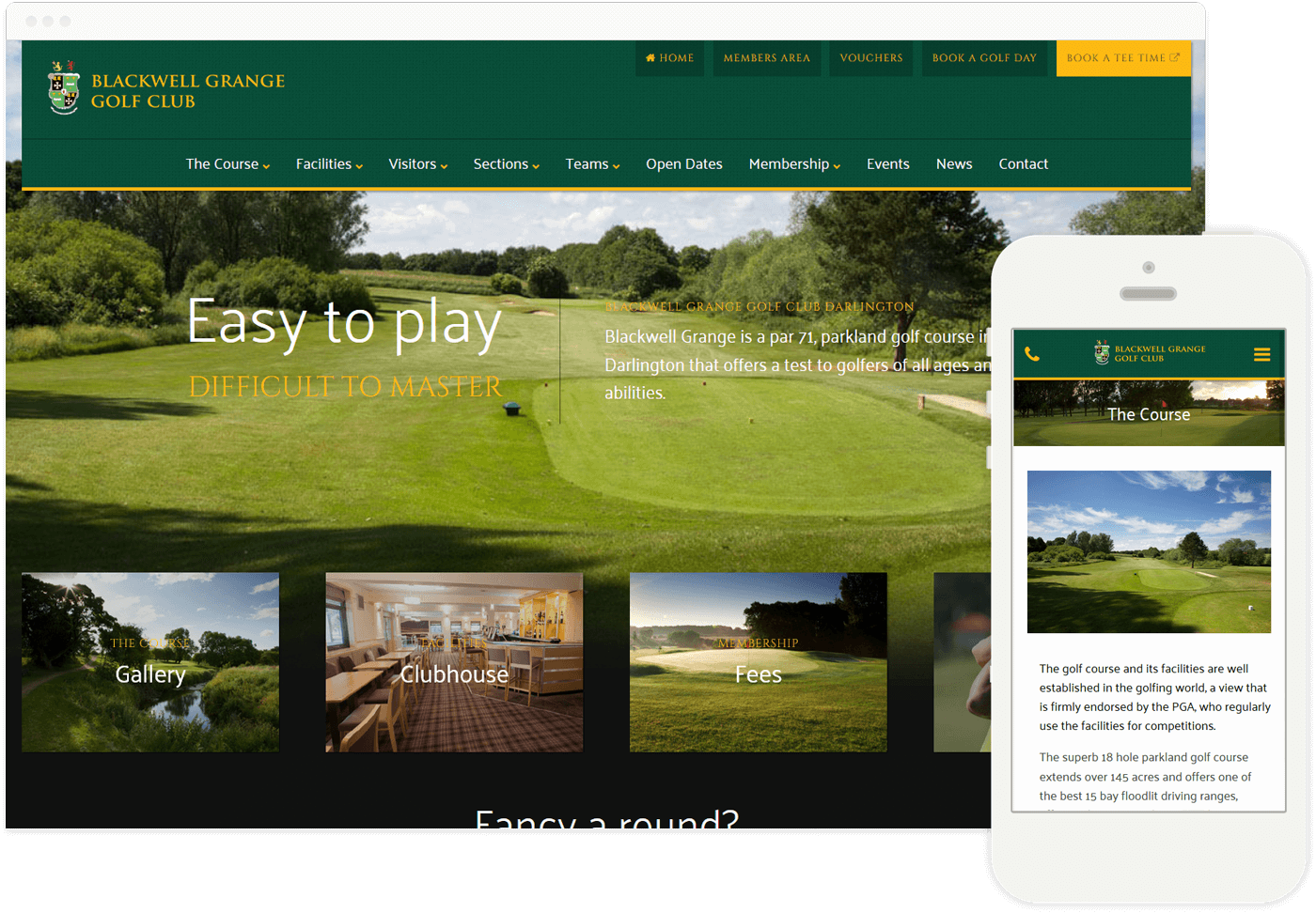 Website For A Golf Club - Lawn (1400x972), Png Download