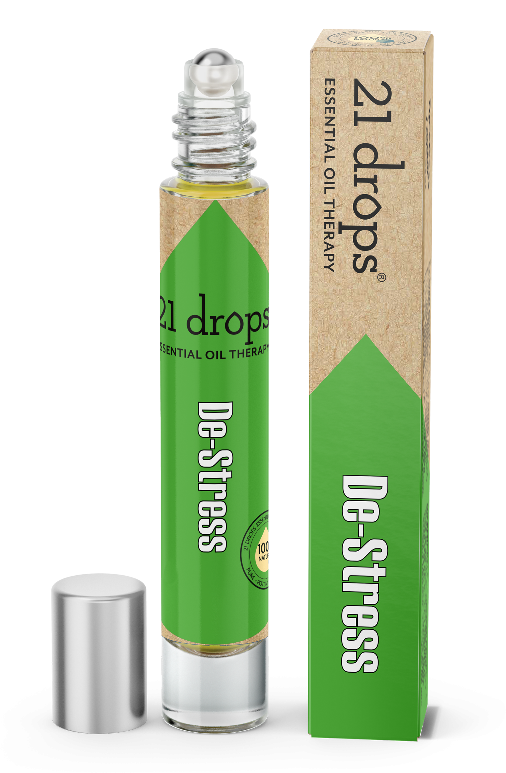 De-stress Roll On - 21 Drops Digest And Immunity Oil Blends (2128x2765), Png Download