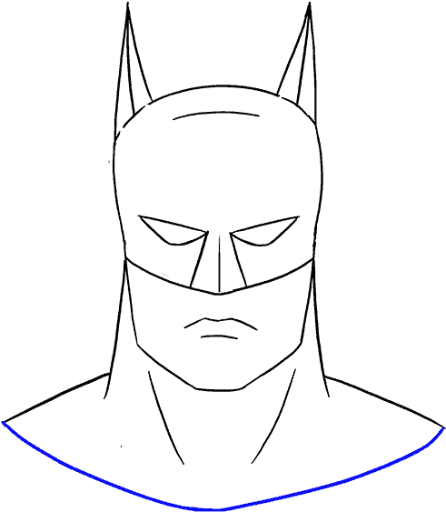 How To Draw Batman's Face (678x600), Png Download