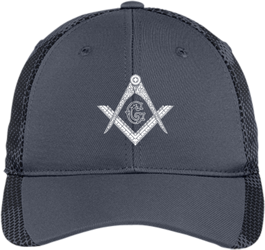 Square & Compass Sport-tek - Baseball Cap (900x900), Png Download